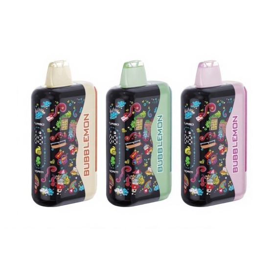 Корейская яркая одноразовая электронная сигарета Bubblemon Graffiti 35000 – переключение вкусов, яркий экран, два мощностных режима